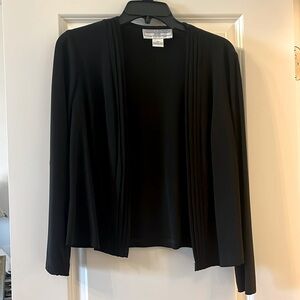 Jessica Howard Petite Black Jacket Camisole With Front Pleats - Size 10 Petite
